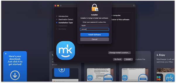 A screenshot showing MacKeeper’s download window on its official website